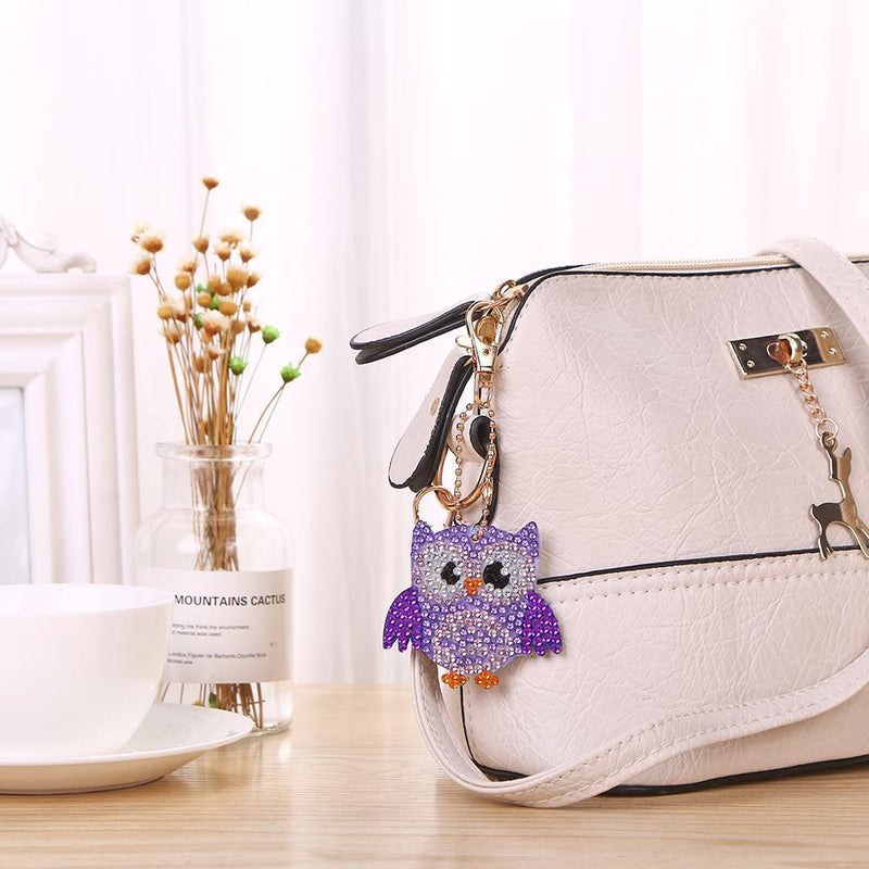 5pcs DIY Full Drill Special Shaped Diamond Painting Bird Acrylic Keychain Gifts