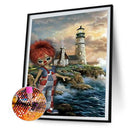5D Diamond Painting DIY Cartoon Girl Full Round Drill Mosaic Picture Wall Art