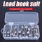 25pcs 3g 5g 7g 10g 14g  Jig Head Barbed Jigging Fishing Hook Soft Bait