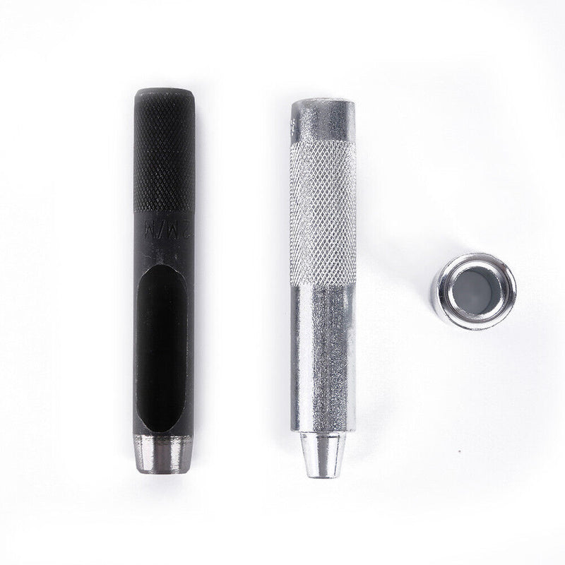 DIY Leather Craft Metal Eyelets 12mm Grommets Kit with Mounting Punch Rods Newly