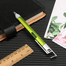 Multi-function Ballpoint Pen Phone Bracket Screwdriver Level Ruler (Green) Newly