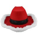 CHRISTMAS Light Up LED Cowboy Hat SANTA Costume party COUNTRY FUN`