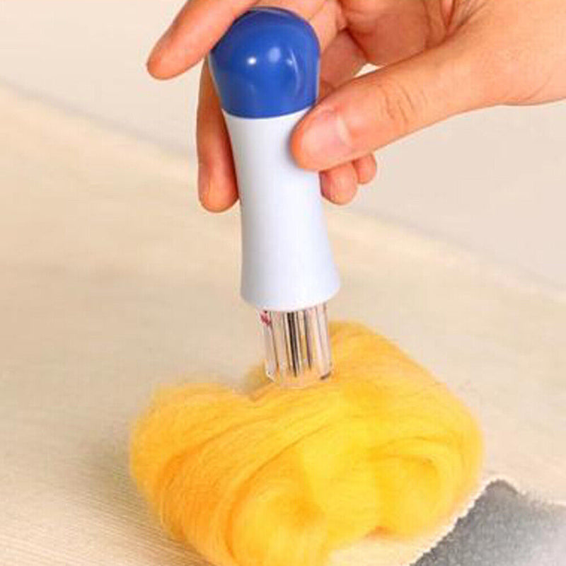 Needle Felting Handle Clover with Seven Needles Wool Tool Applique Craft  Newly