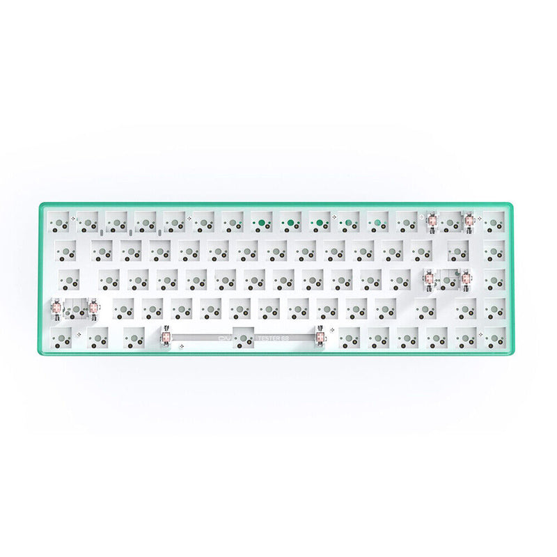Hot Swap Keyboard Kit Bluetooth-compatible with 72pcs Red Shafts (Green)