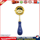 Sealing Wax Spoon Solid Wood Retro Wax Decorative Stamp Craft (Dark Blue) Newly