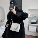 Fashion Women Shoulder Bag Oxford Cloth Small Zipper Butterfly Crossbody Handbag