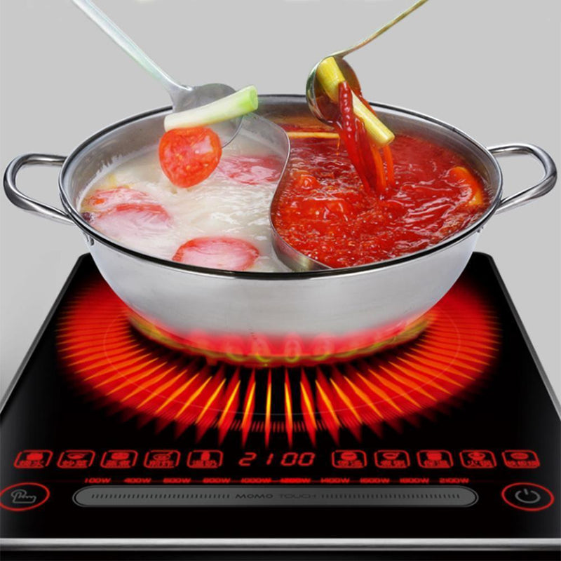 Stainless Steel Single-layer Mandarin Duck Soup Fondue Hot Pot Kitchen Cookware