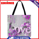 LI Q P R Flower Letter Shopping Bag, Printed, Casual, Large Capacity