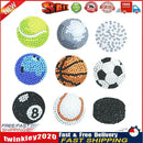 9pcs Stickers DIY Round Drill Diamond Painting Sports Ball Rhinestone Kit Newly