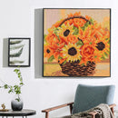 5D DIY Full Drill Square Diamond Painting Flowers Cross Stitch Embroidery
