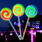 Rotating LED Lolly Fairy Wands Flashing Plastic Glow Sticks Party Supplies
