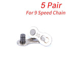 5 Pairs MTB Road Bike Chain Link Connector Chain Joint Magic Buckles (9S)