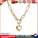 Metal Love Heart Pendant Necklace Women Simple Chain Neck Choker Jewelry Newly
