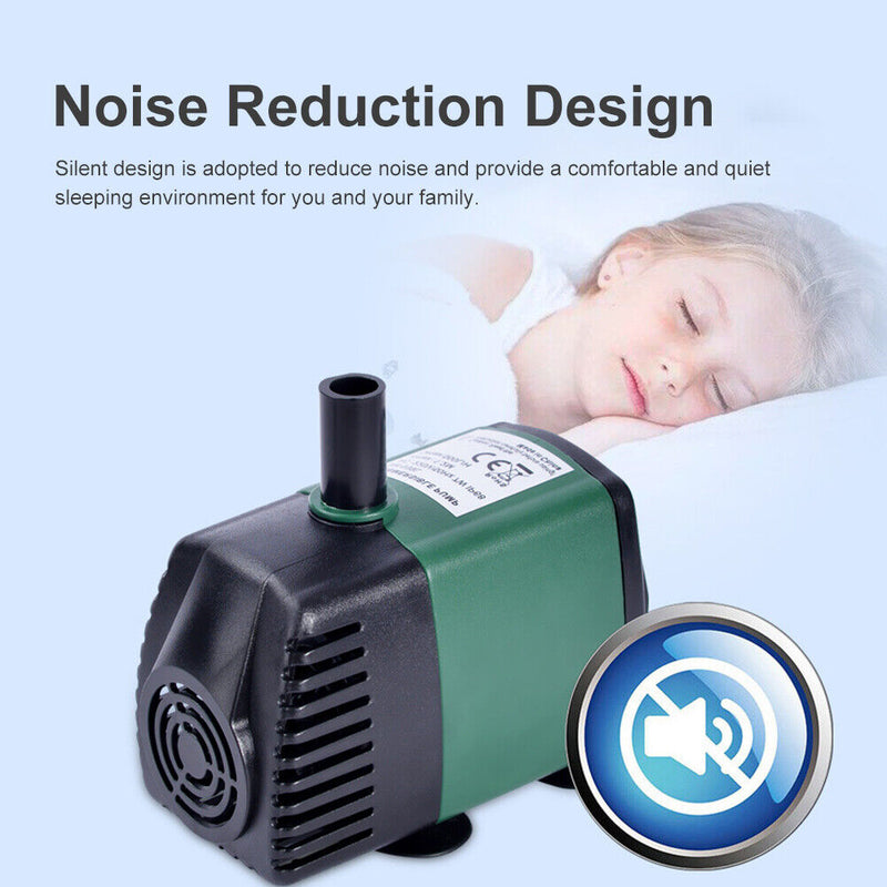 #A 600L/H 7W Submersible Aquarium Ultra-quiet Fish Tank Pond Water Fountain Pump