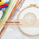Wooden Basket Bottom Circle Blank Hollow Crochet Basket Wood Base for DIY Knit