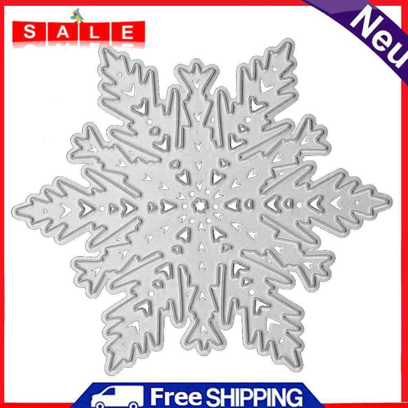 6.8cm 9.6cm Snowflake Punching Molds Metal Embossing Stencil for Scrapbook