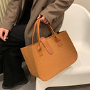 Women PU Leather Quilted Shoulder Bag Luxury Travel Pure Color Top-Handle Bag