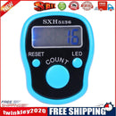 Stitch Marker Finger Ring Counter LED Light Electronic Tally Counter (Blue)