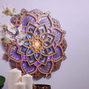 Home Wall Hanging Carved Multilayered Mandala Wooden Creative Night Light