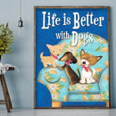 5D DIY Diamond Painting Kits Sofa Dogs Full Square Drill Wall Art (20x30CM)