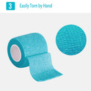 Self Adhesive Elastic Bandage Sports Wrist Protector Tape (Blue 10cmx4.5m) Newly