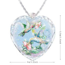 Fashion Accessories Ornaments Bird Necklace Crystal Pendant Flower Hummingbird