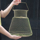 Foldable Fish Protection Basket Portable Wire Fish Crab Starage Cage (25cm)