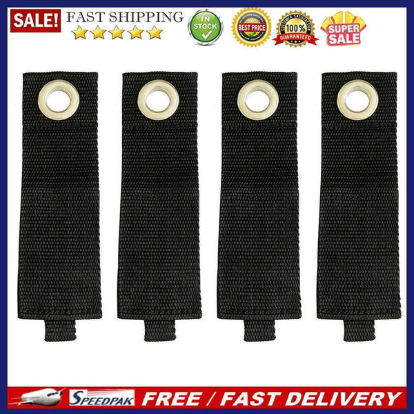 4pcs/Set Reusable Self-Adhesive Tie Strap Belt for Ground Peg Tent Poles Stor