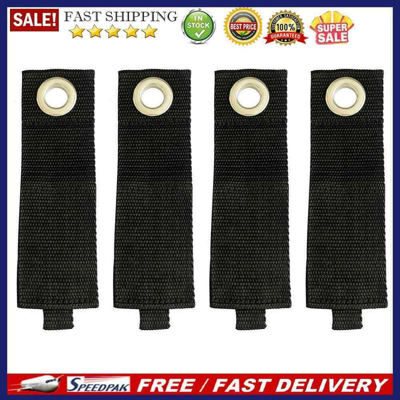4pcs/Set Reusable Self-Adhesive Tie Strap Belt for Ground Peg Tent Poles Stor