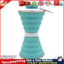 500mL Collapsible Soft Kettle Outdoor Silicone Water Bottle (Light Green) Newly