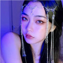 Fringed Forehead Chain Crystal Antiquity Headdress Long Tassel Headwear