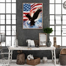 5D DIY Full Round Drill Diamond Painting Flag Eagle Animals Decor Art Handmade