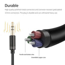 Microphone L Cord Volume Control 3.5mm Audio Cable Headphones Male to Male Aux