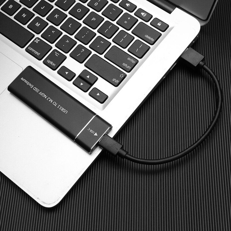 USB 3.1 Gen 1 Type C to B Key M.2 SSD Case External SSD Enclosure (Black)
