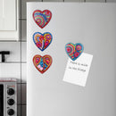 4pcs Full Drill Special Shaped Love Heart Pattern Diamond Painting Fridge M
