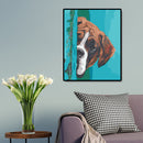 Frameless Dog DIY Painting By Numbers Kit Acrylic Paint On Canvas Oil Drawing
