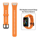 Silicone Replacement Smart Watch Strap for Honor Band 6 Solid Color Wrist Ban