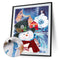Acrylic Oil Painting By Numbers Cute Snowman Digital Picture Art Home Wall Decor