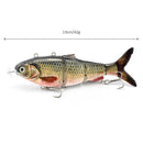 Robotic Fishing Lure Electric Wobbler Multi Joined Car Swimbait USB LED Light