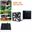 Chicken House Pet Dog Greenhouse Mini Ventilator Camping Fan Solar Panel Fan