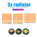 3pcs Copper Heatsinks Motherboard Memory Chip Cooling Fin Kit for RPi 3B+/3B/2B