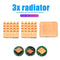 3pcs Copper Heatsinks Motherboard Memory Chip Cooling Fin Kit for RPi 3B+/3B/2B