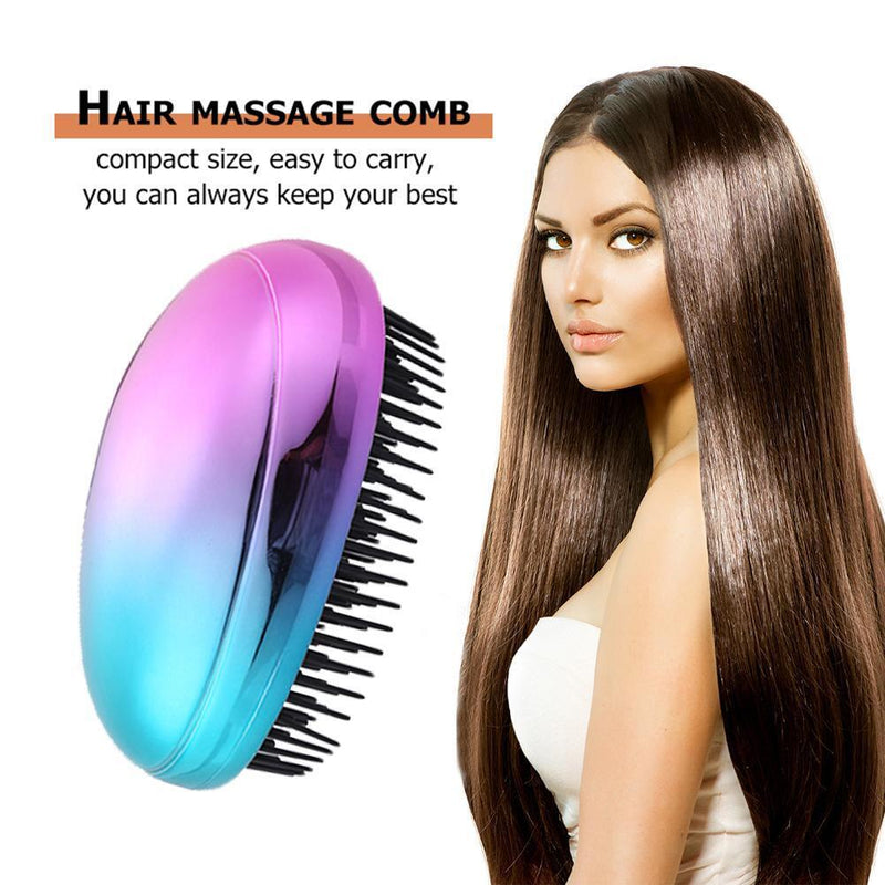 Egg Massage Comb Straight Salon Hairbrush Home Styling Tools (Multicolor)
