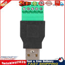 USB2.0 Male to 5pin Screw Terminal Connector Apdater with Shield Connector Newly
