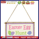 Happy Easter Egg Rabbit Wood Hanging Plaque Home Decorative Sign (JM01151)