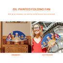 Hand Painted Folding Fan Oil Paint By Numbers DIY Kid Concert Draw Picture Gift
