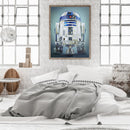 Full Cross Stitch Art Draw 11CT Stamped Spaceship Robot Embroidery Wall Ornament
