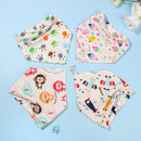 Cotton Scarf Plain Coloured Baby Bibs Bandana Saliva Towel Triangle Drool Bibs