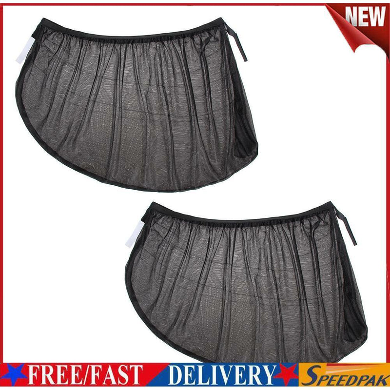2pcs UV Protection Car Front Rear Side Window Sun Shade Anti-mosquito Net