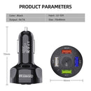 Smart Phone Adapter Universal 4-Port USB Fast Charging LED Display Car Charger